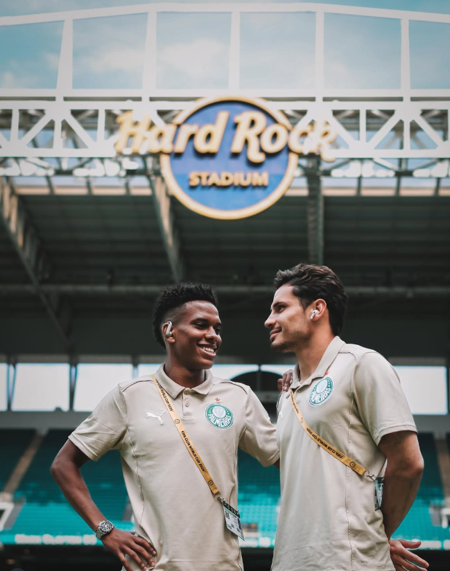 Jogadores do Palmeiras no Hard Rock Stadium